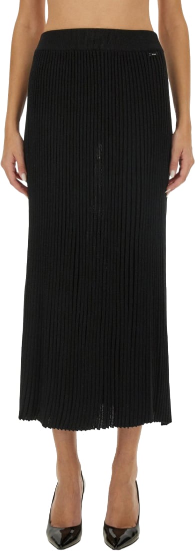 Kiton Knit Skirt Zwart