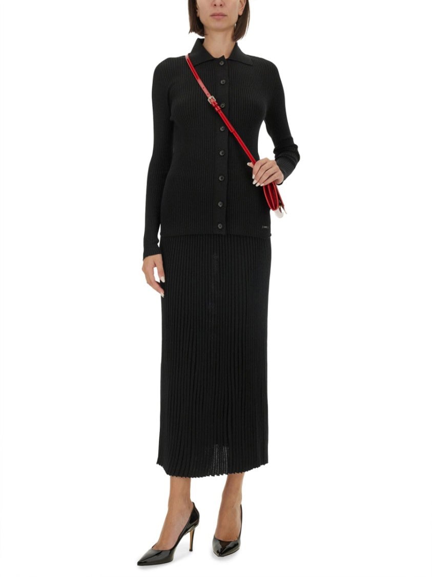 Kiton Knit Skirt Zwart