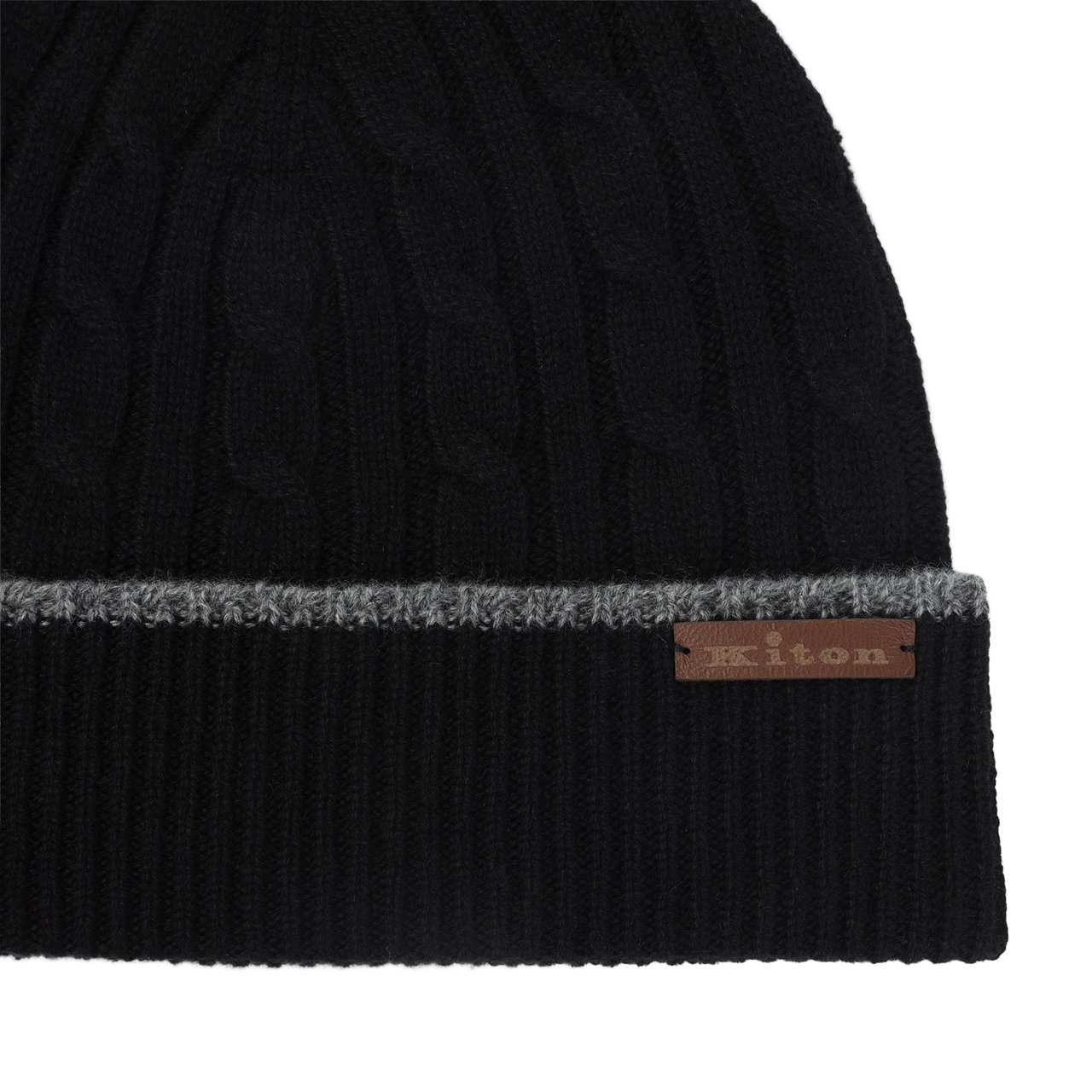 Kiton Cable-Knit Beanie Divers
