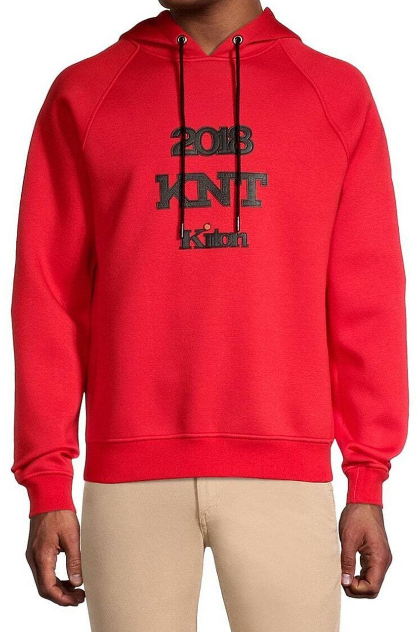 Kiton KNT Kiton Hooded Sweatshirt Rood