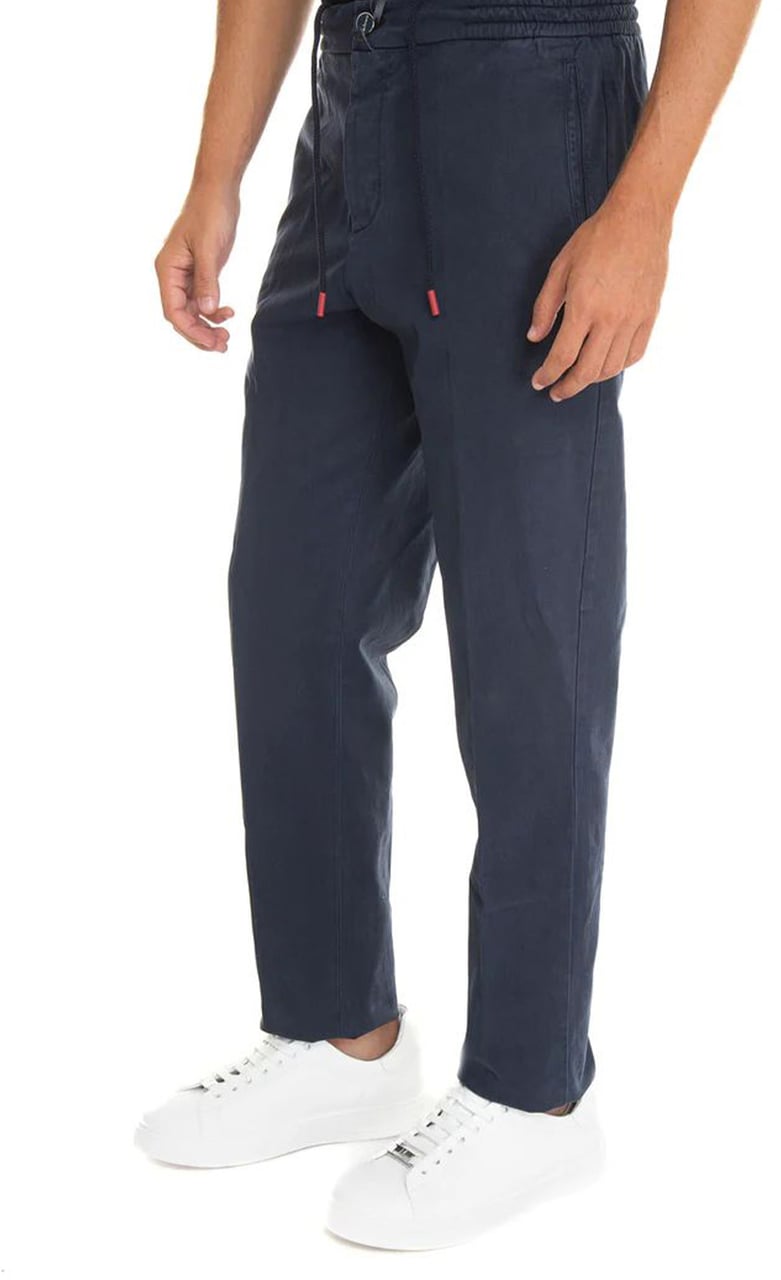 Kiton Trousers Blue Blauw