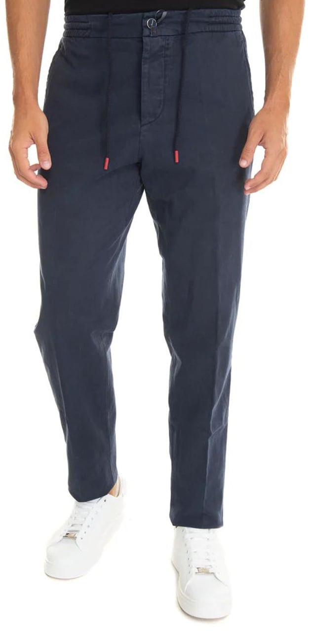 Kiton Trousers Blue Blauw