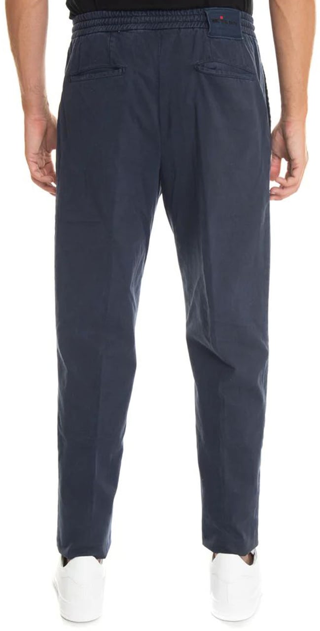 Kiton Trousers Blue Blauw