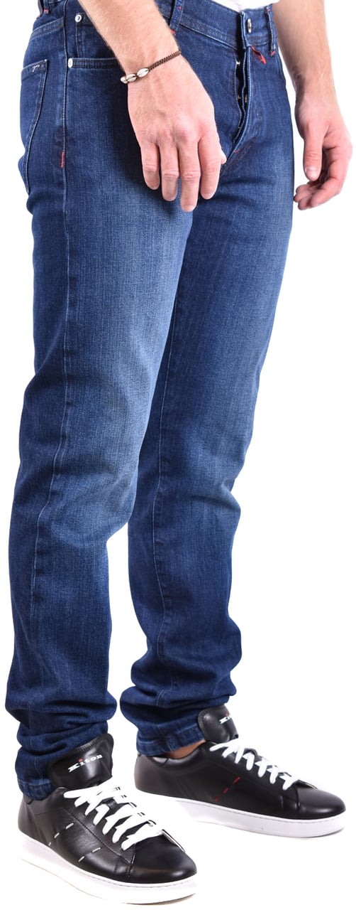 Kiton Jeans Blue Blauw