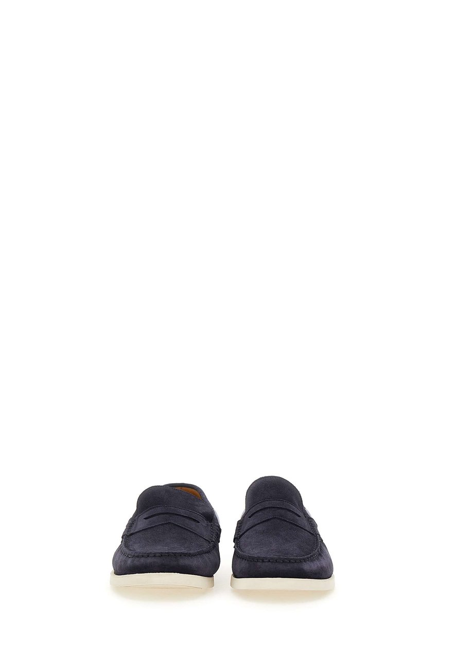 Kiton Flat Shoes Blue Blauw