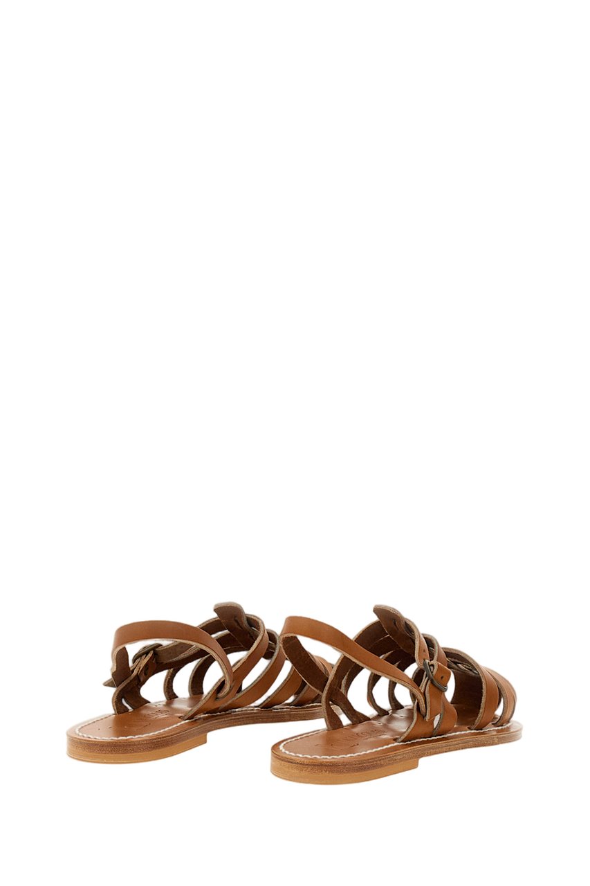K.Jacques Brown Picte Cage Sandals Bruin