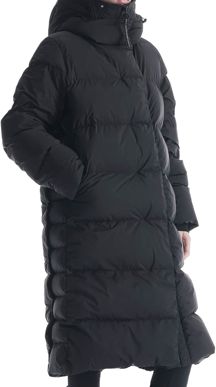Krakatau Aitken Qw540 Lange Puffer Jas Zwart