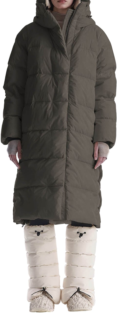 Krakatau Aitken Qw540 Lange Puffer Jas Groen