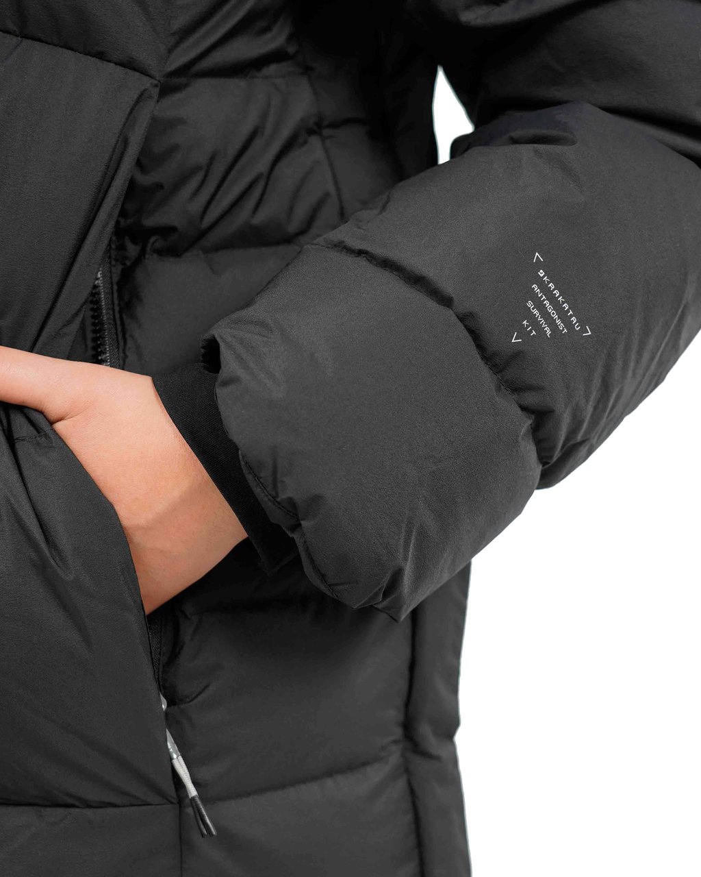 Krakatau Qw503 Aitken Long Puffer Zwart