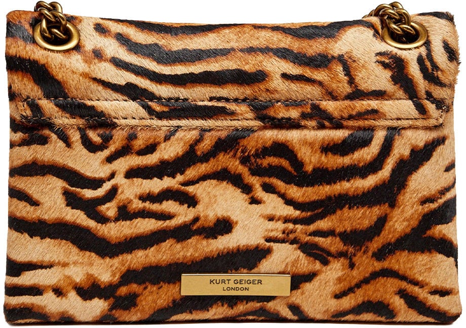 Kurt Geiger London Leather Mini Kensington Bag Beige