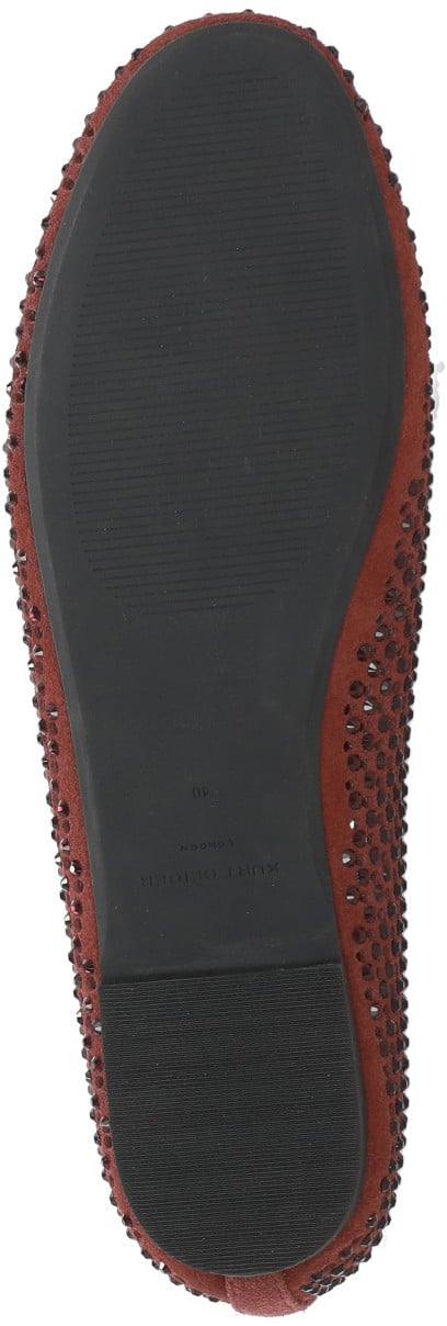 Kurt Geiger London Flat Shoes Burgundy Maroon