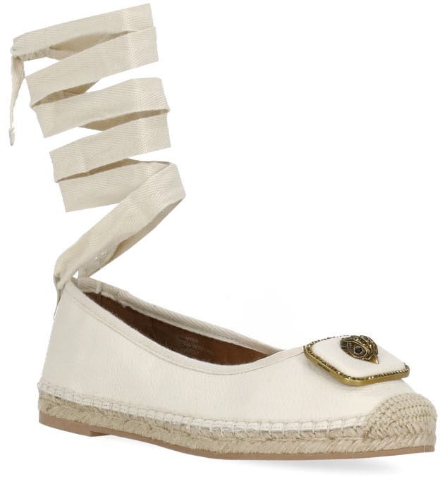 Kurt Geiger London Flat Shoes Ivory Wit