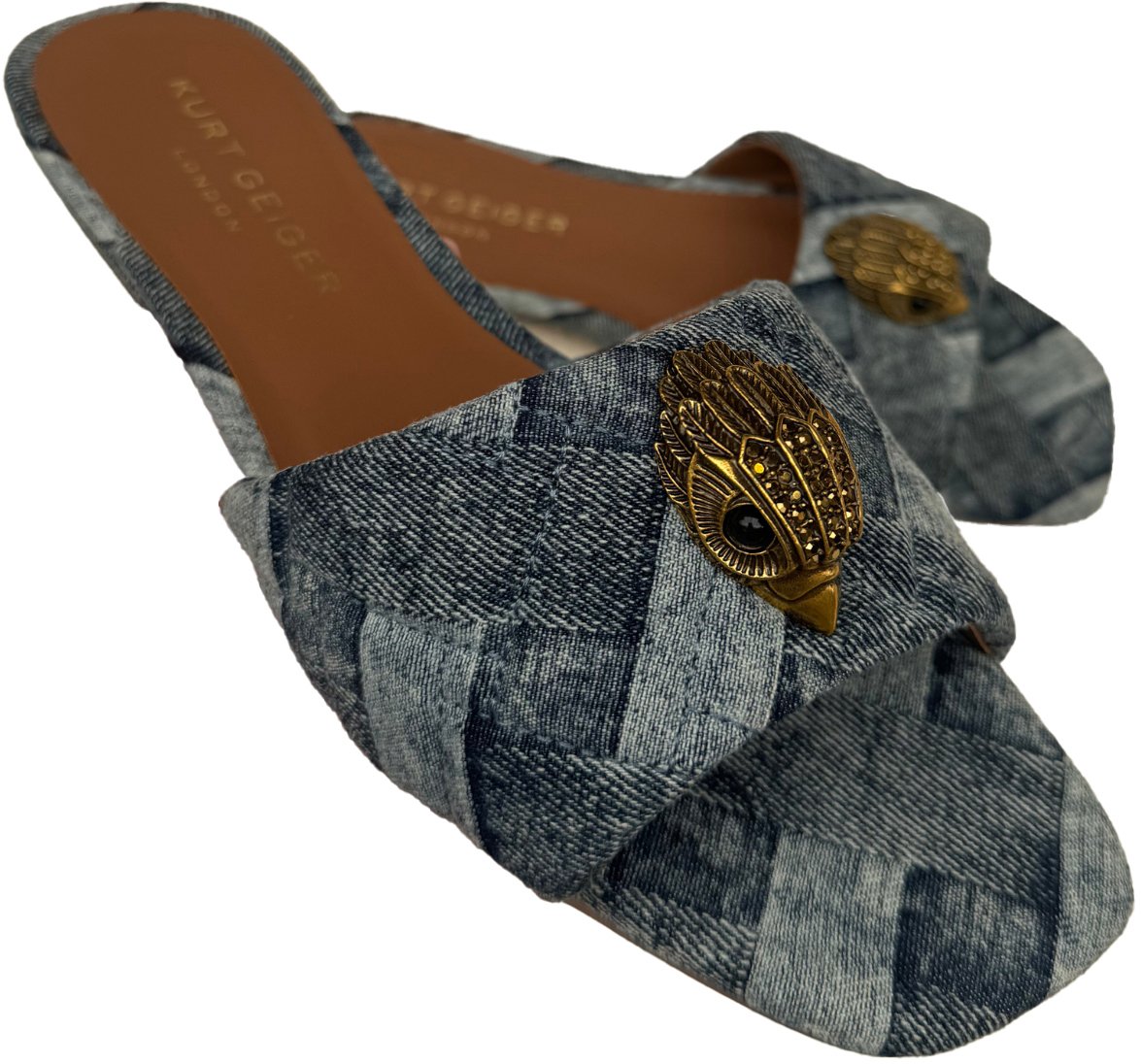 Kurt Geiger London Kensington Slipper Denim Blauw