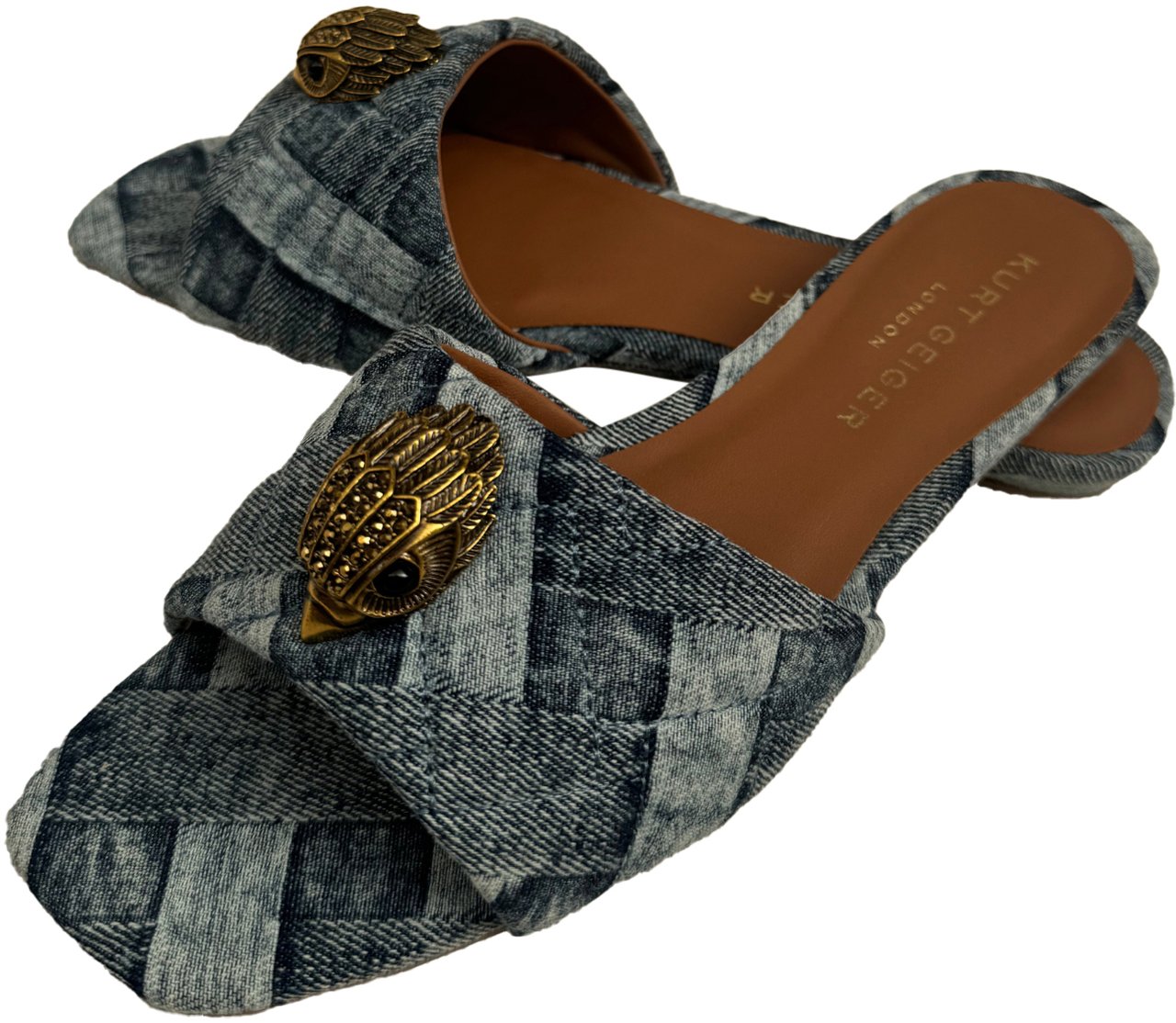 Kurt Geiger London Kensington Slipper Denim Blauw