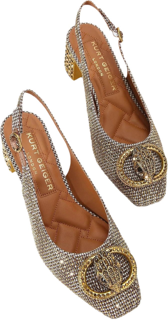 Kurt Geiger London Dames Block Slingback Metallic Metallic