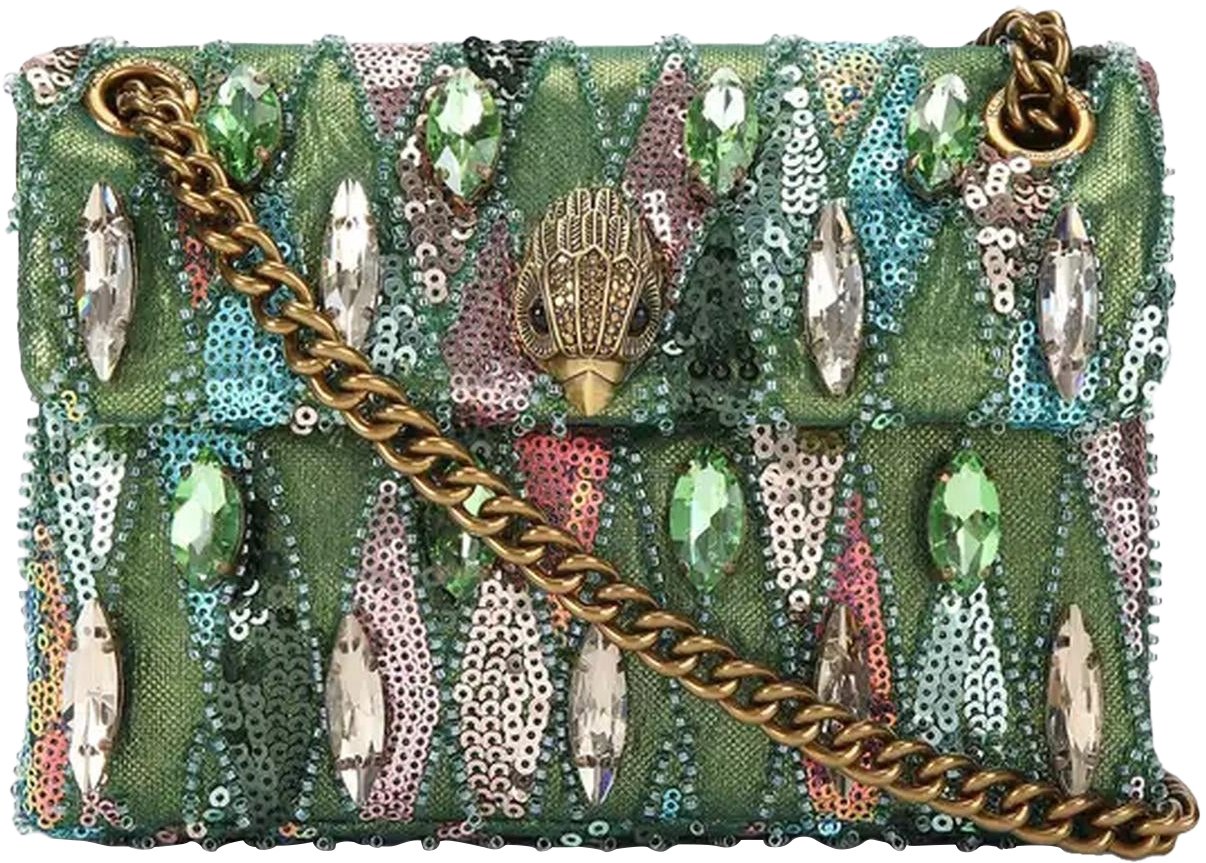 Kurt Geiger London Dames Sequin Mini Kensington Groen Groen