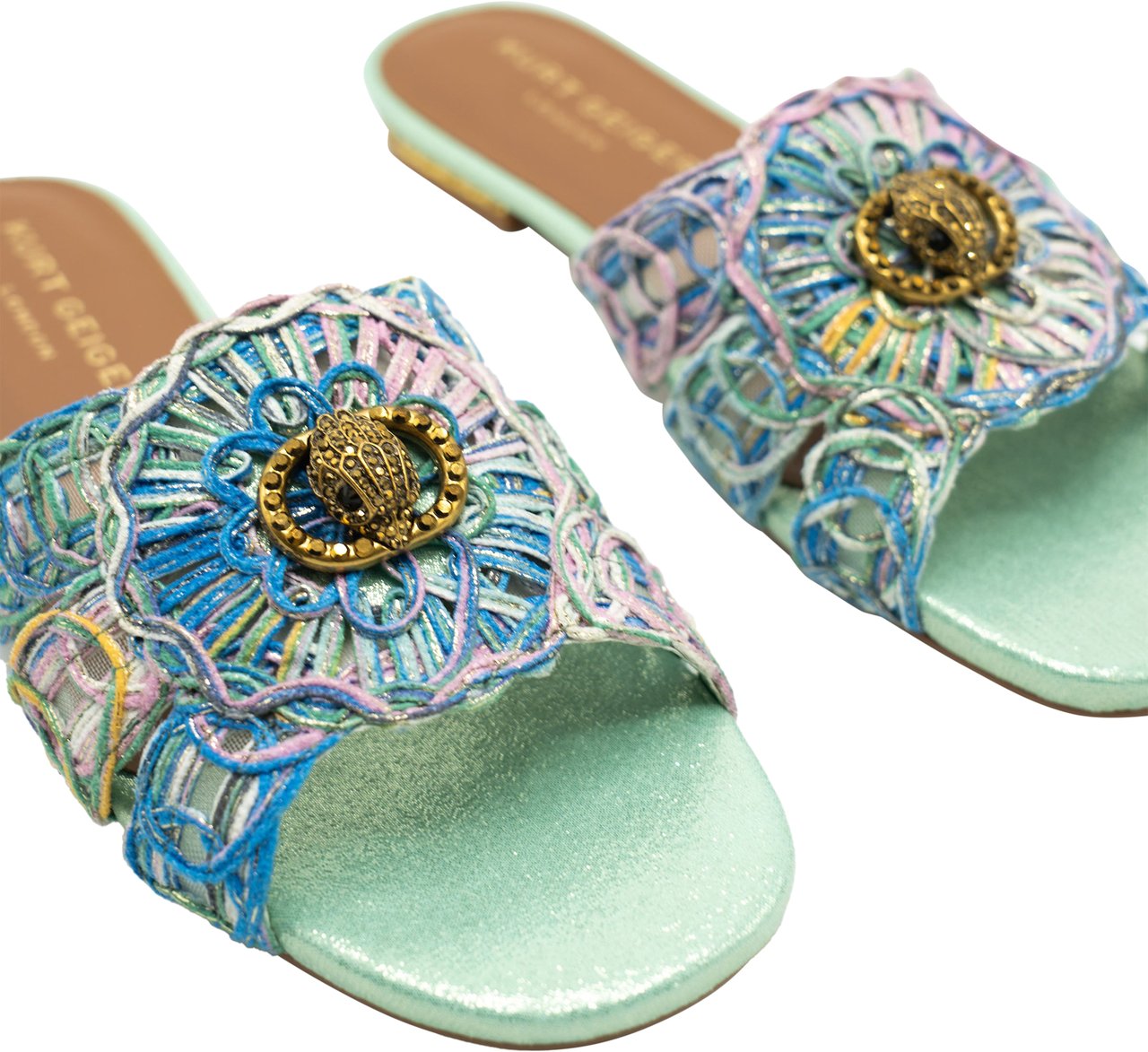 Kurt Geiger London Chelsea Woven Flat Sandaal Blauw