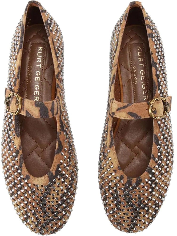 Kurt Geiger London Dames Ballerina Bruin