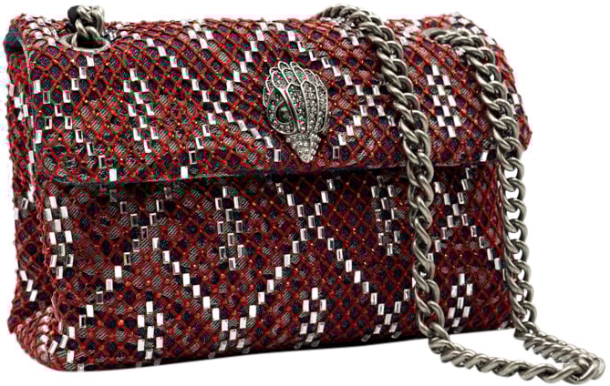 Kurt Geiger London Kensington Soft Blue Fabric Mini Blauw