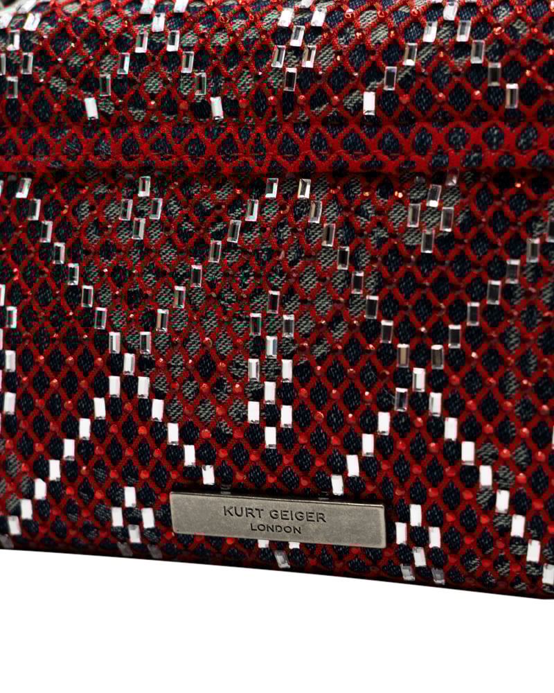 Kurt Geiger London Kensington Soft Blue Fabric Mini Blauw