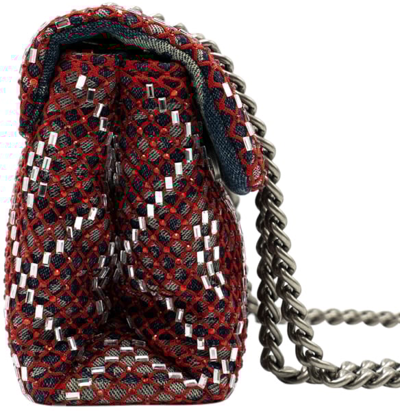 Kurt Geiger London Kensington Soft Blue Fabric Mini Blauw