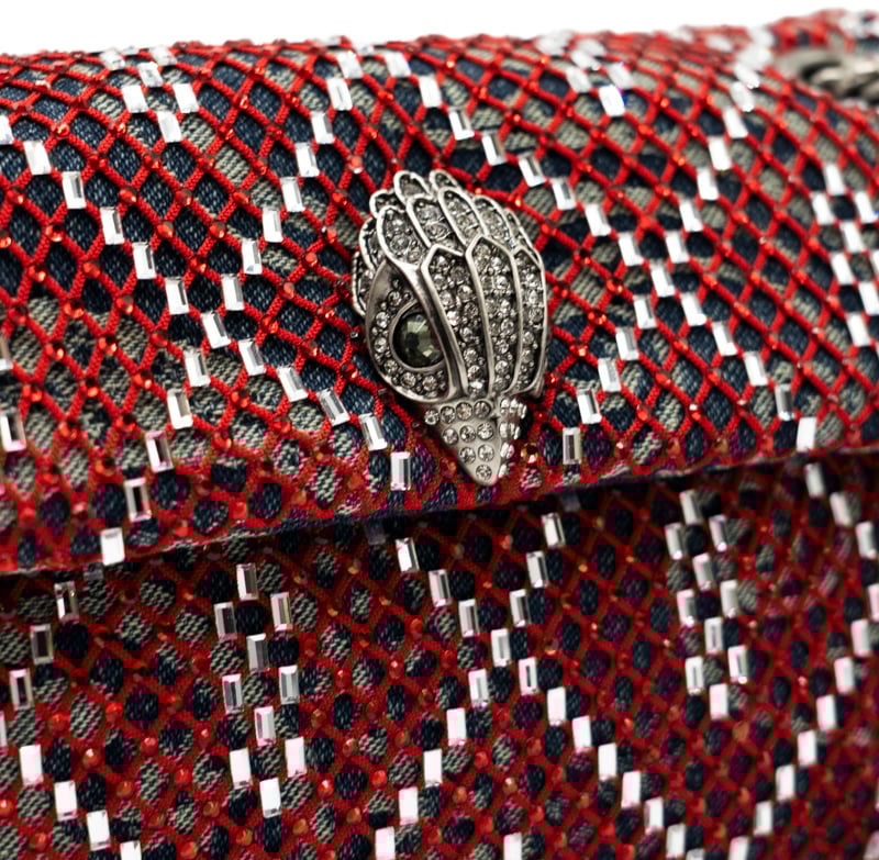 Kurt Geiger London Kensington Soft Blue Fabric Mini Blauw