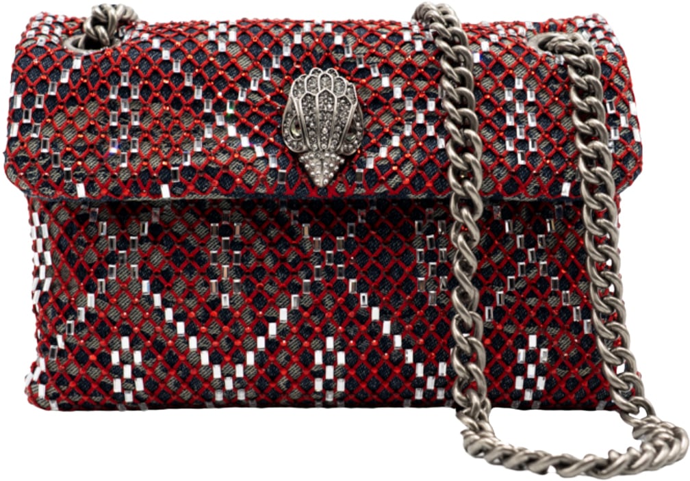 Kurt Geiger London Kensington Soft Blue Fabric Mini Blauw