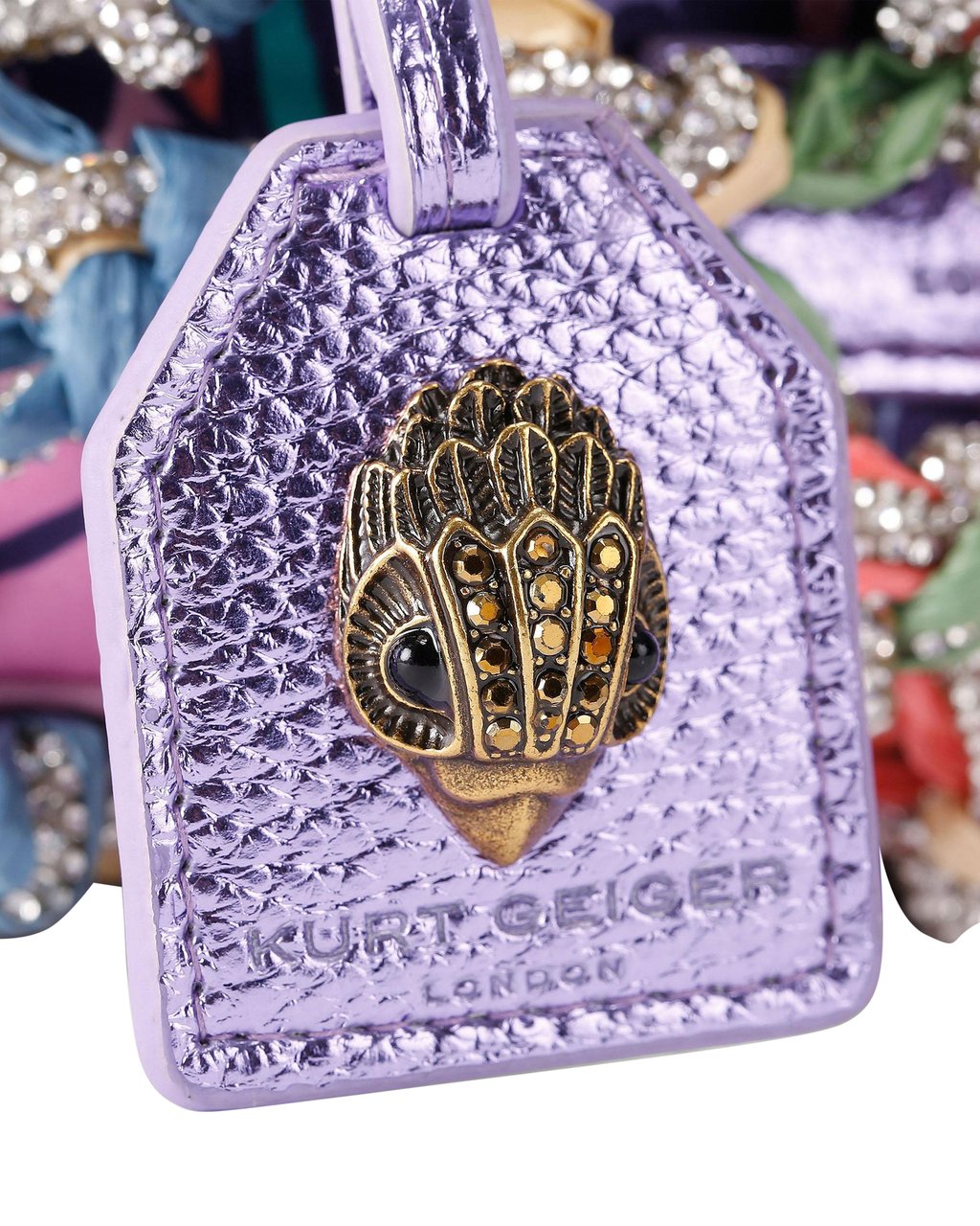 Kurt Geiger London Sm Macrame Crystal Bag Paars