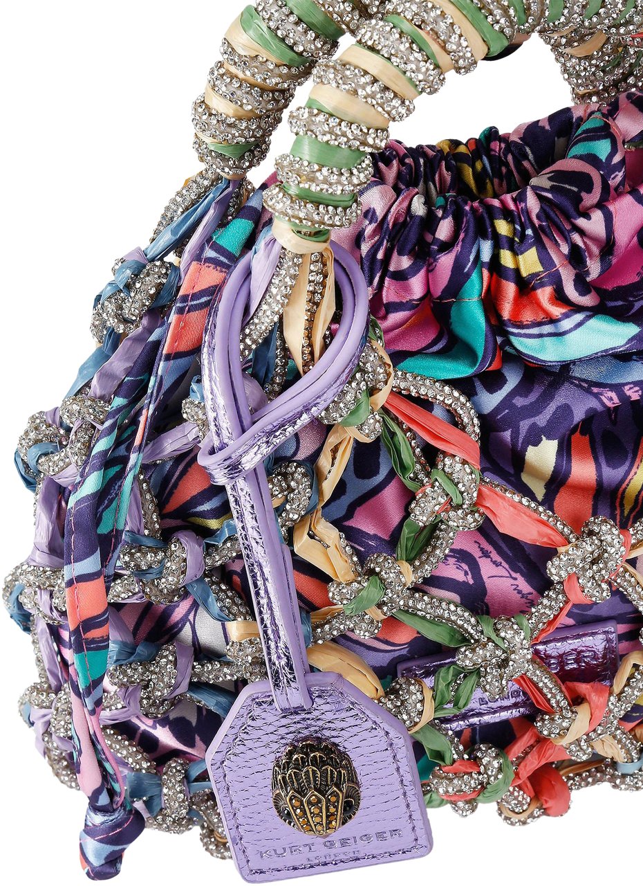 Kurt Geiger London Sm Macrame Crystal Bag Paars