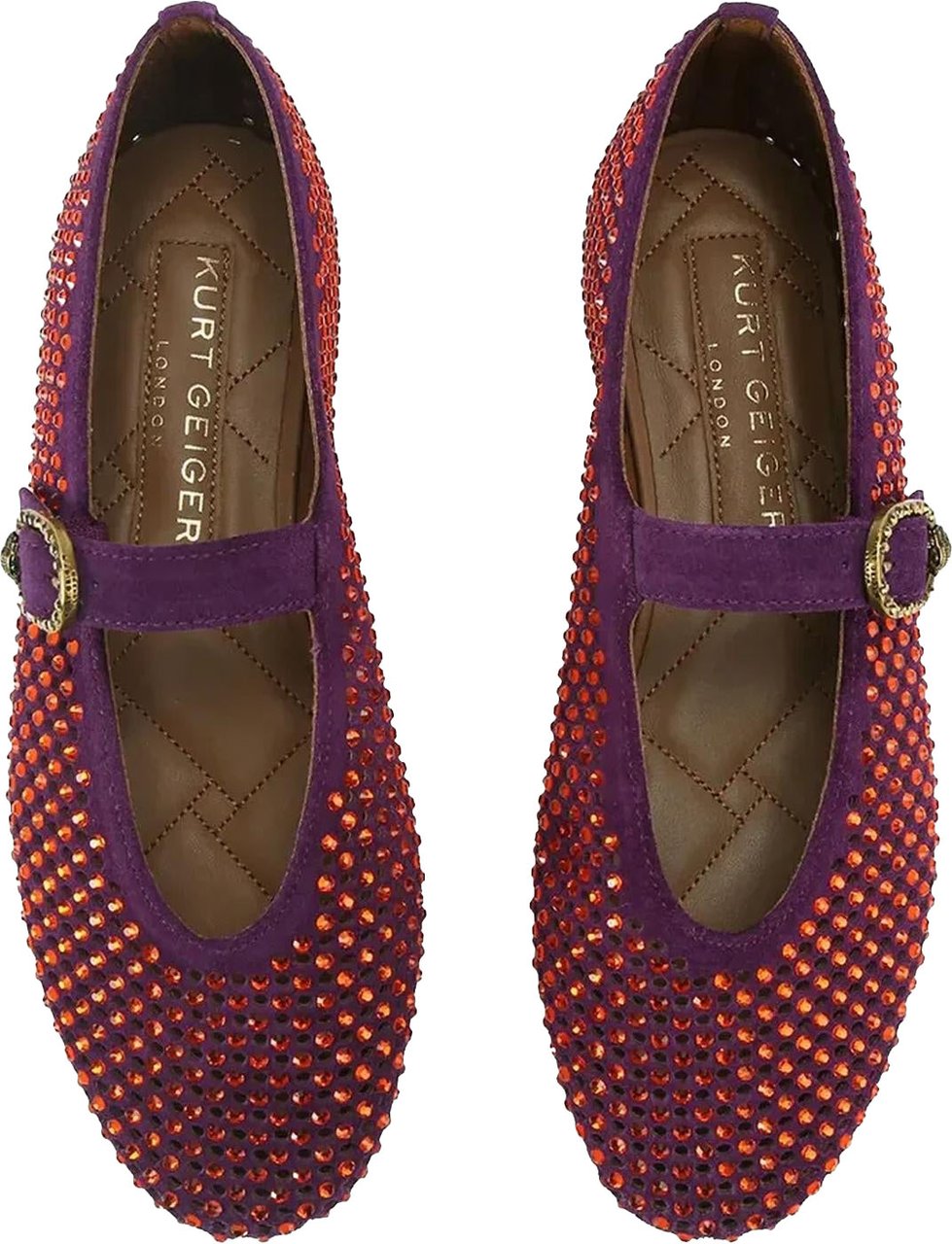 Kurt Geiger London Kurt Geiger Dames Mayfair Ballet Flat Paars/Rood Geel