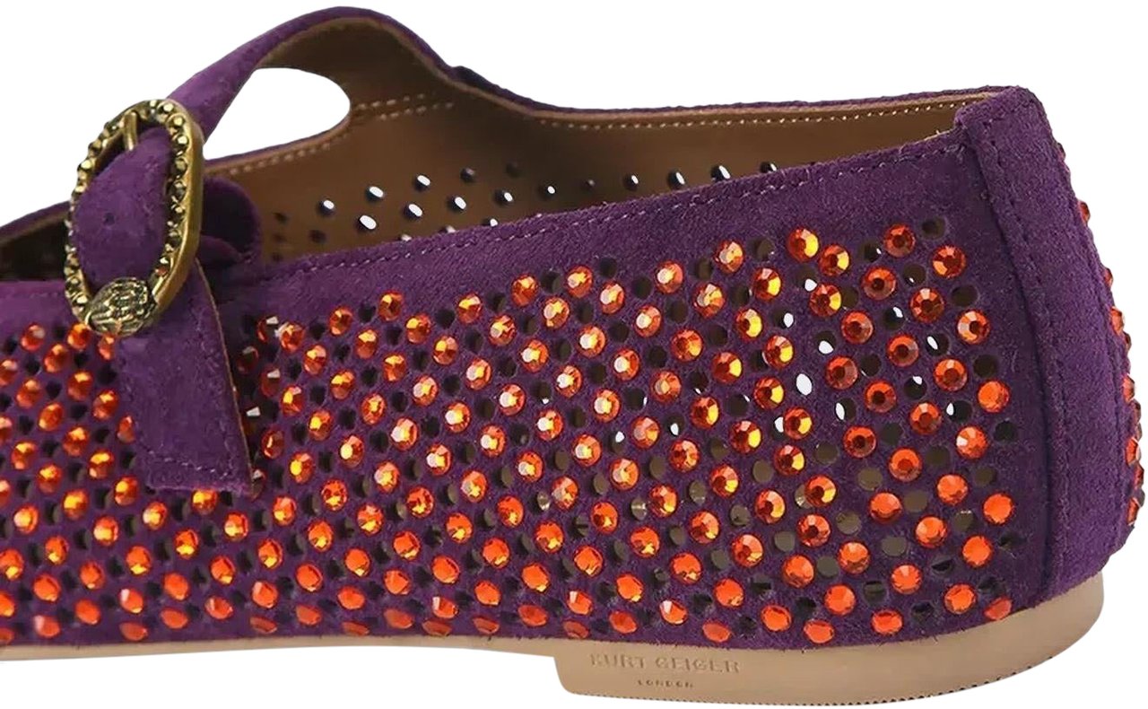 Kurt Geiger London Dames Mayfair Ballet Flat Paars/Rood Geel