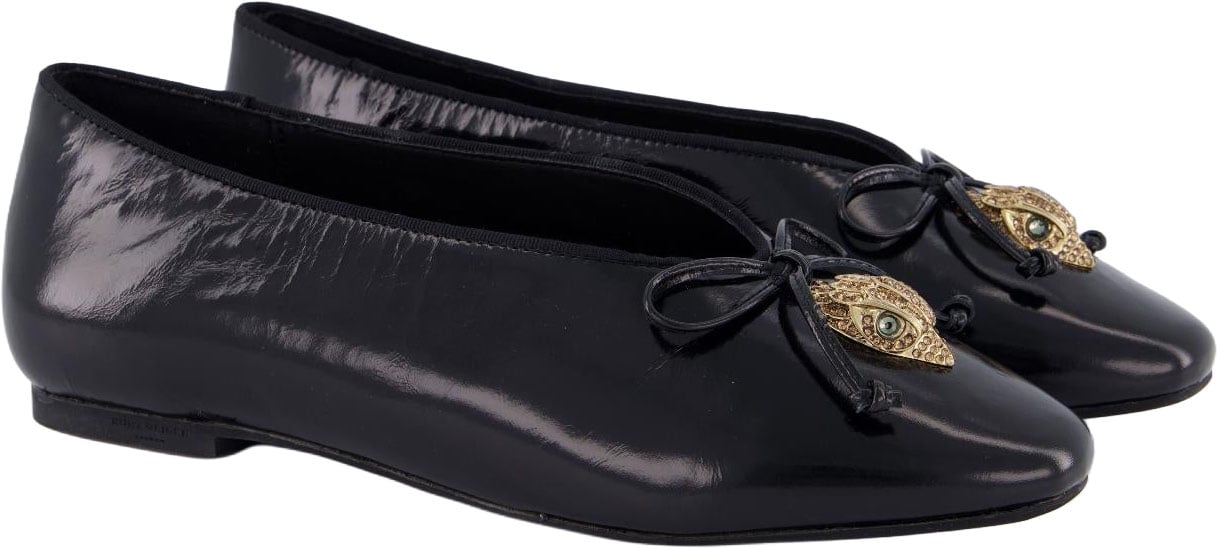 KURT_GREIGER_LONDON Kurt Geiger Dames Sloane Eagle Ballerina Zwart