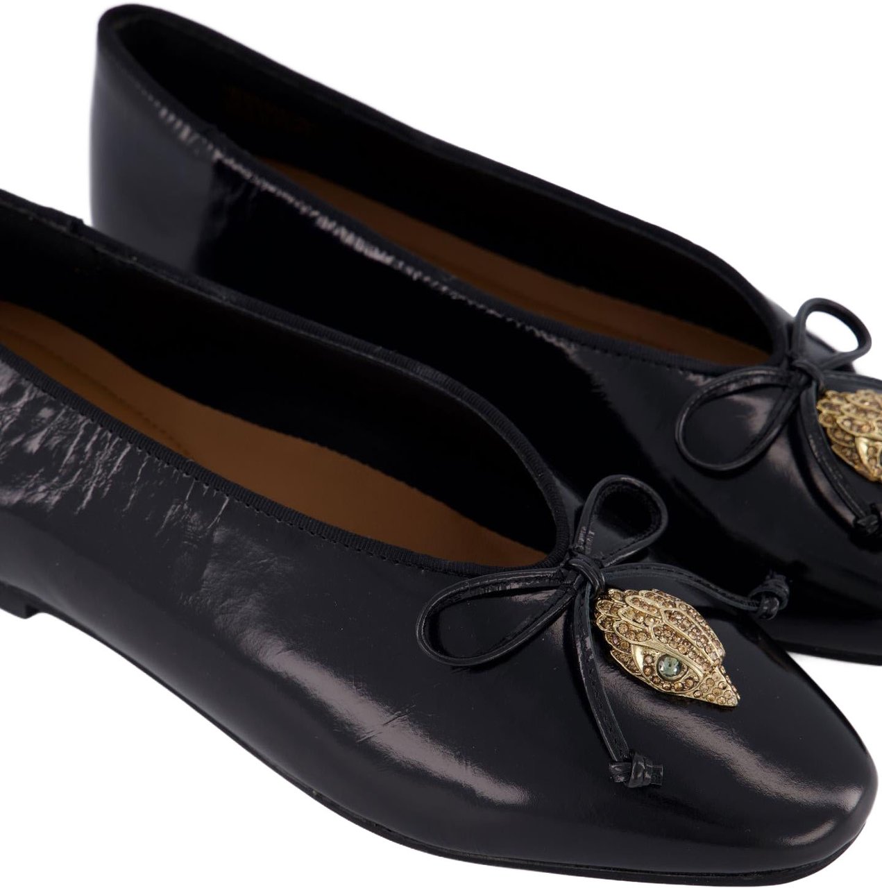 KURT_GREIGER_LONDON Kurt Geiger Dames Sloane Eagle Ballerina Zwart