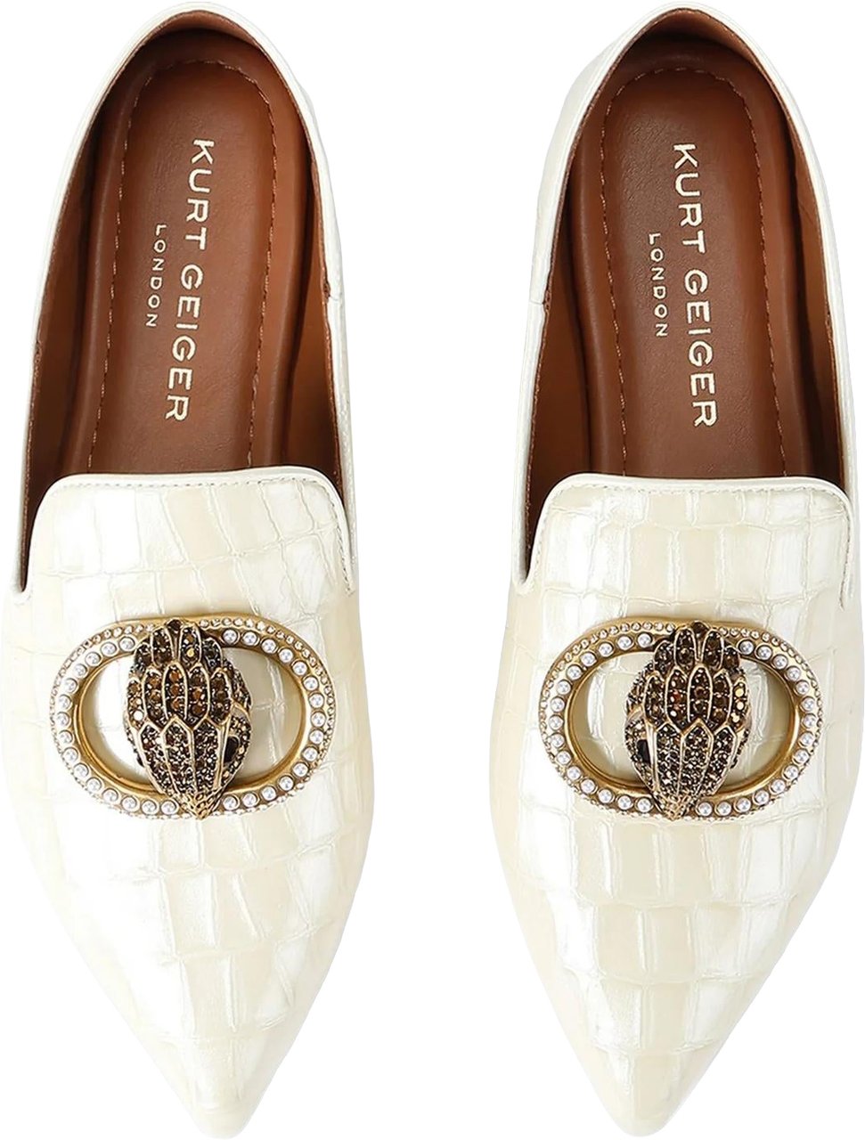 Kurt Geiger London Kurt Geiger Dames 225-Chelsea Point Slip On loafers Wit