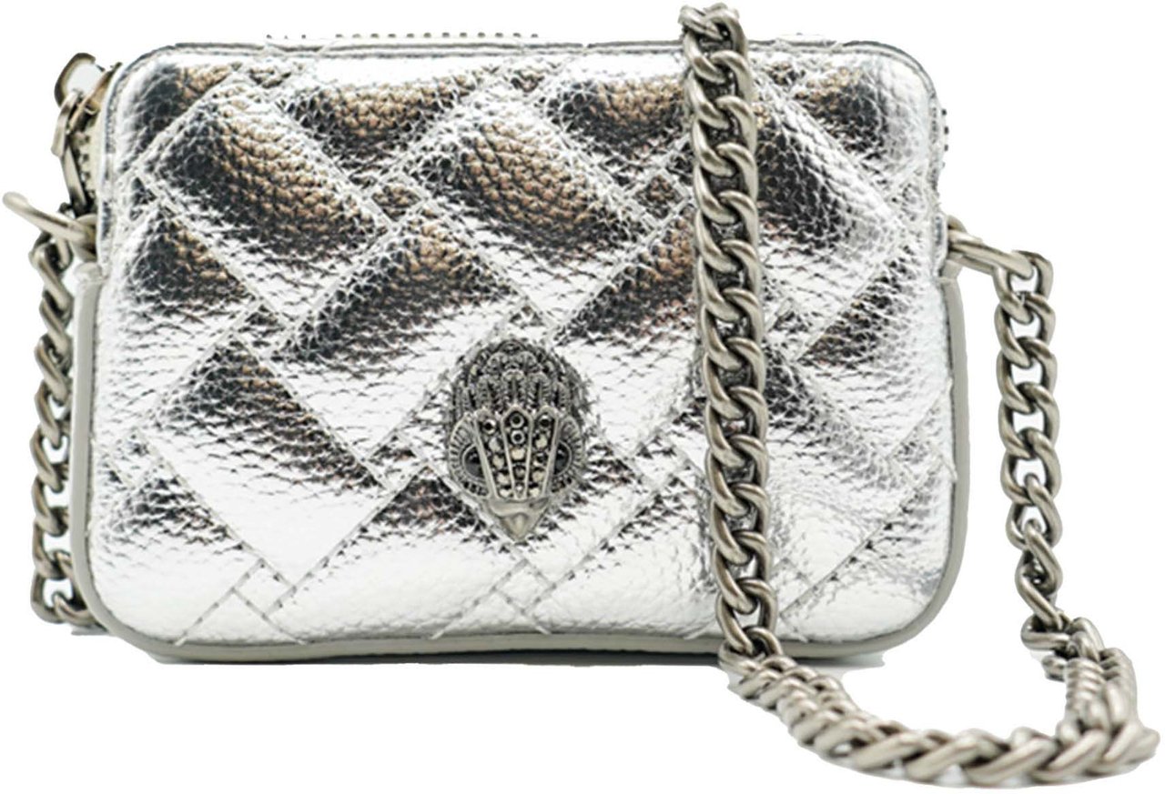 Kurt Geiger London Micro Kensington Camera Tas Zilver