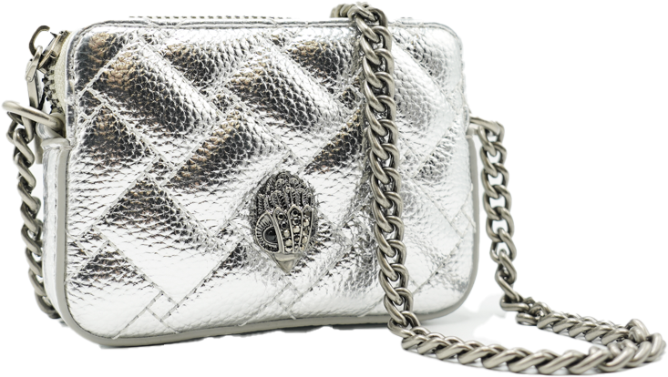Kurt Geiger London Micro Kensington Camera Tas Zilver