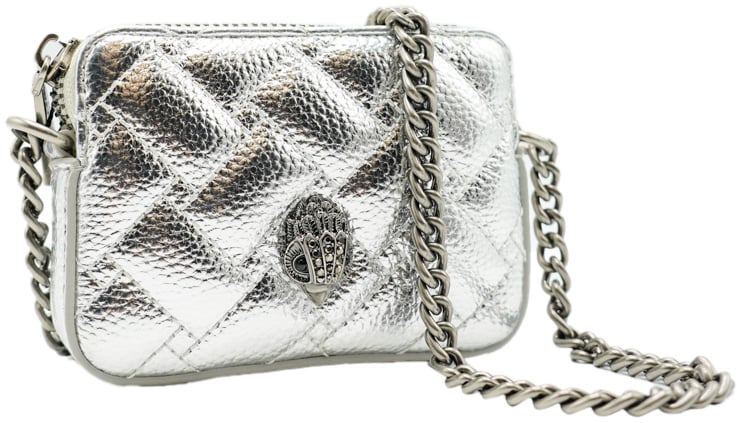 Kurt Geiger London Micro Kensington Camera Tas Zilver