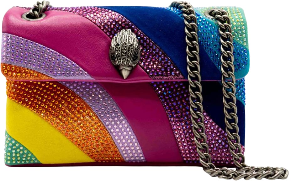 Kurt Geiger London Mini Kensington Tas Fabric Leather Divers