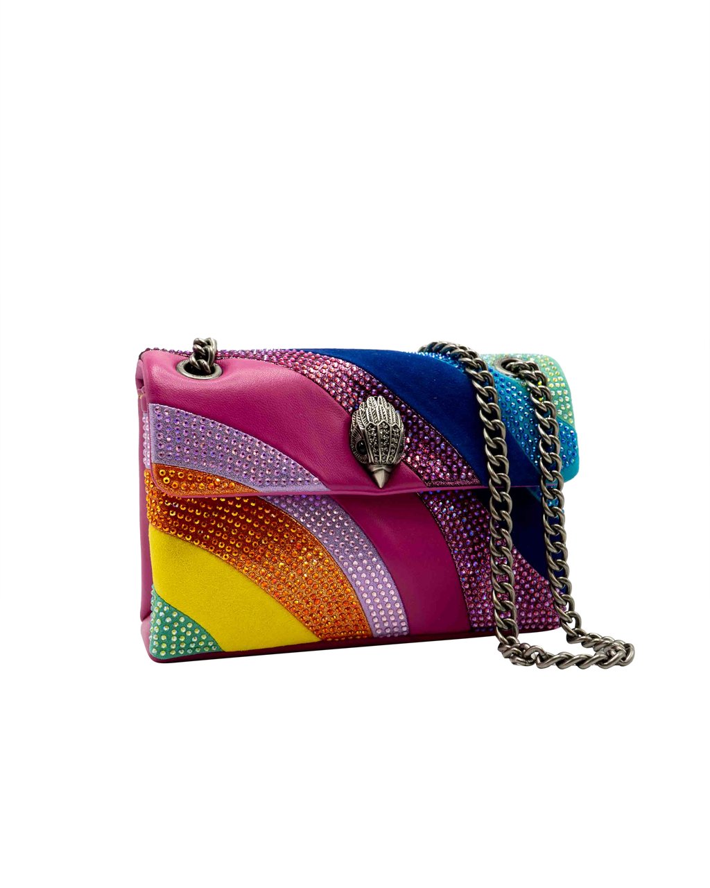 Kurt Geiger London Mini Kensington Tas Fabric Leather Divers