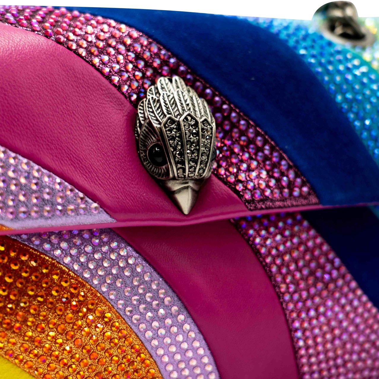 Kurt Geiger London Mini Kensington Tas Fabric Leather Divers