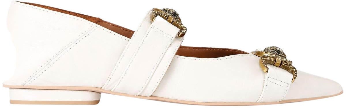 Kurt Geiger London Dames Mansion Point Ballerina Wit Wit