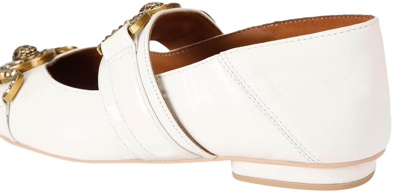 Kurt Geiger London Dames Mansion Point Ballerina Wit Wit