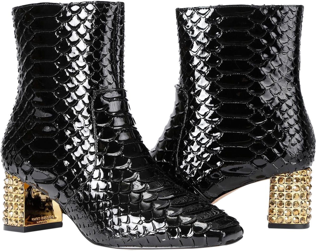 Kurt Geiger London Dames Chelsea Block Ankle Zwart