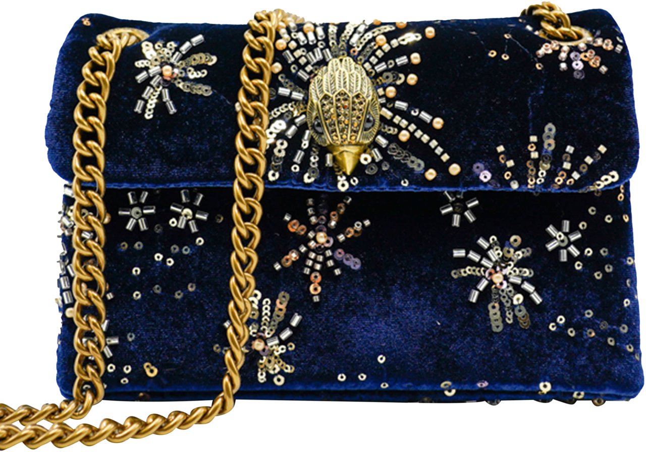 Kurt Geiger London Velvet Mini Kensington Blauw