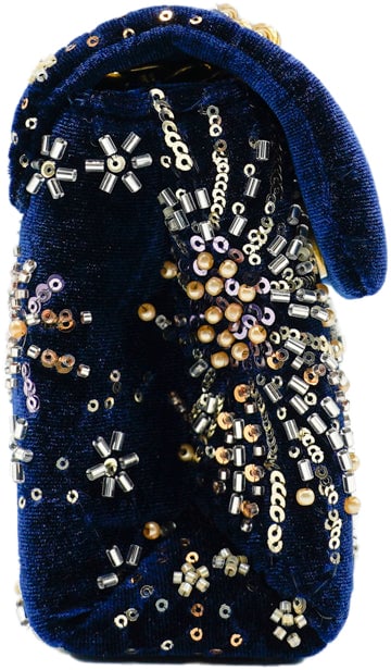 Kurt Geiger London Velvet Mini Kensington Blauw