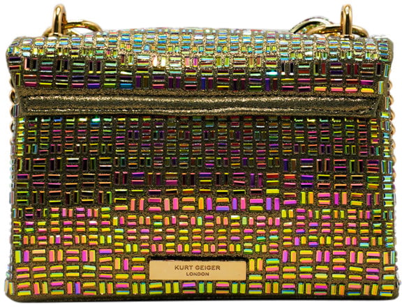 Kurt Geiger London Mini Kensington Chain Tas Goud