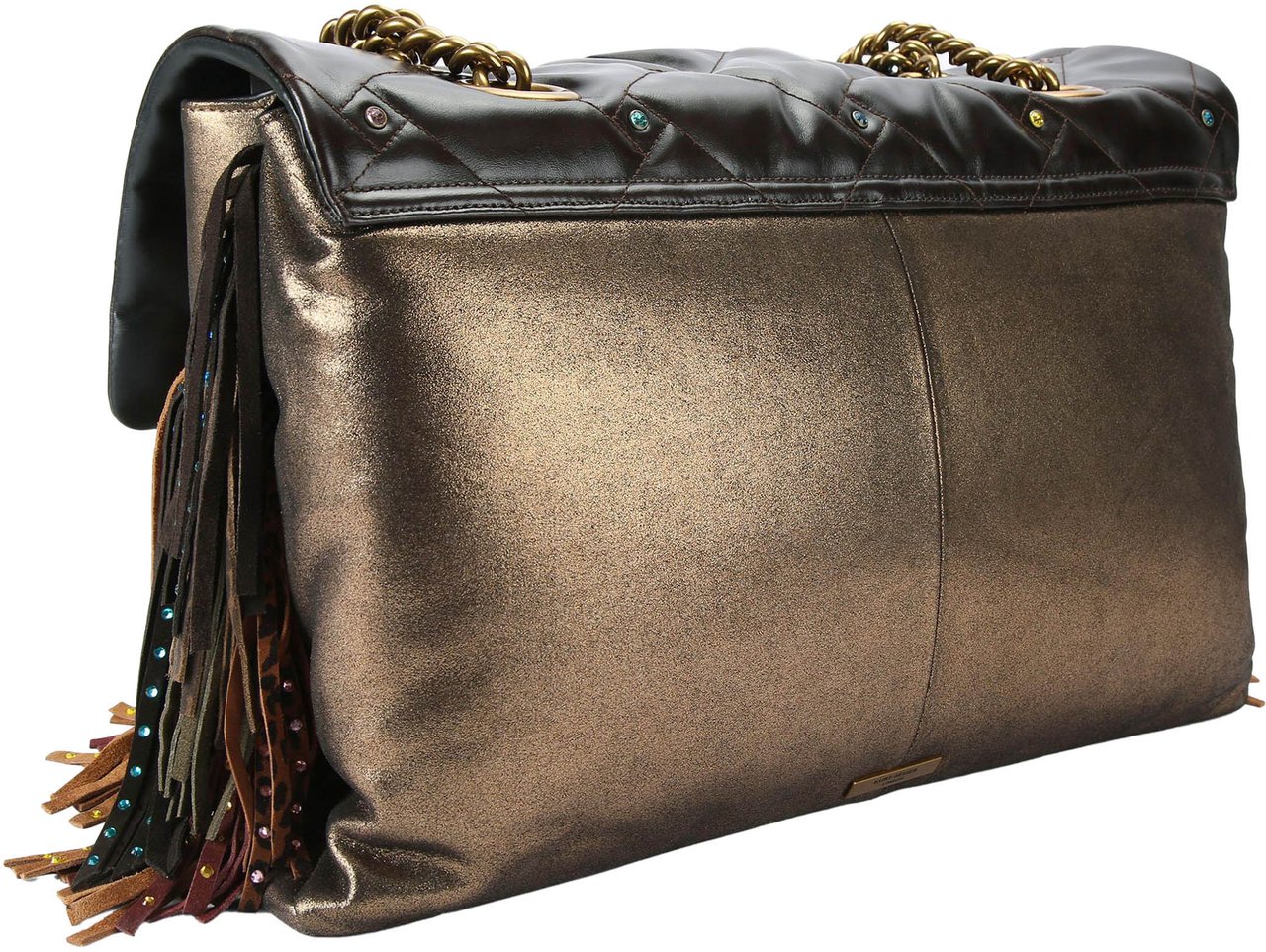 Kurt Geiger London Macro Kensington Fringe Schoudertas Wit