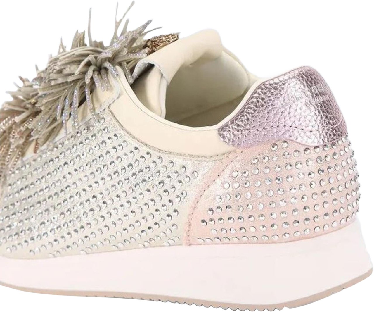 Kurt Geiger London Dames Islington Pom Pom Sneaker Metallic