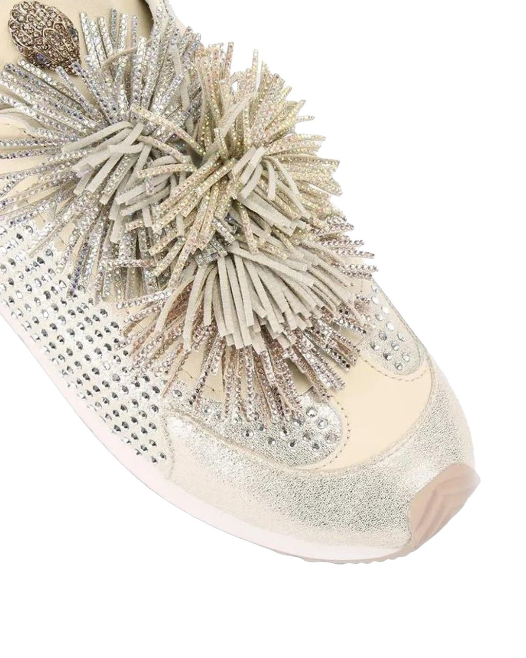 Kurt Geiger London Dames Islington Pom Pom Sneaker Metallic