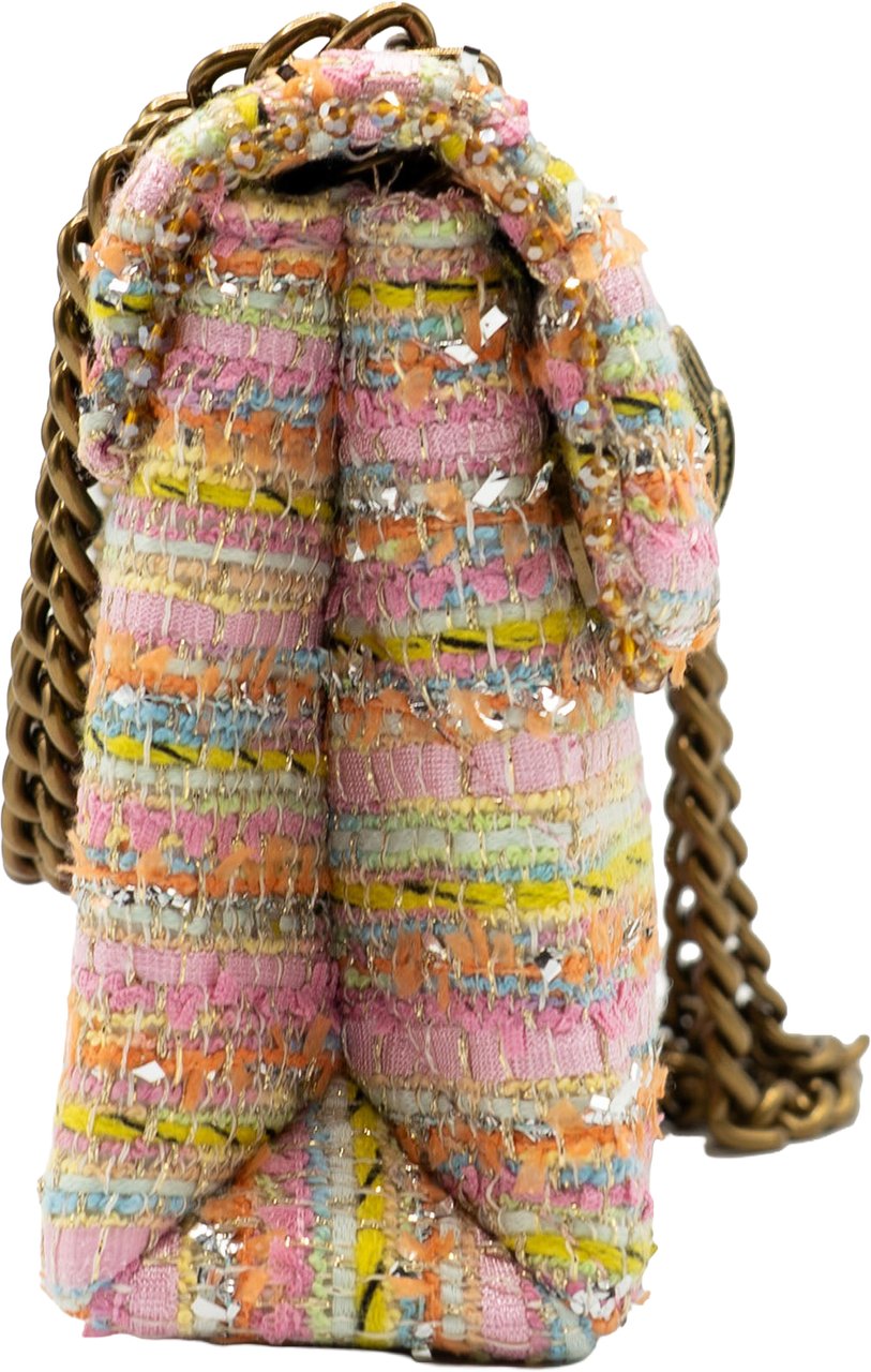 Kurt Geiger London Tweed Mini Kensington Beige